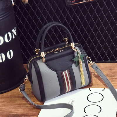 Grey luxury leather Sally bag by Jaxson Hunter